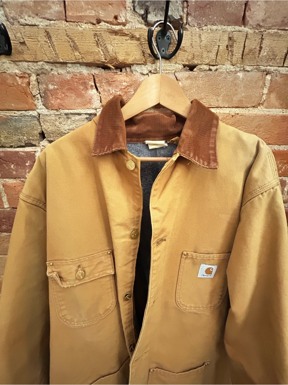 Carhartt Men’s Brown Duck Canvas Work Jacket - Tan